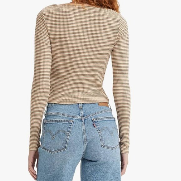 Levi's Snap Button Top Long Sleeve Striped Britt - Picture 2 of 12